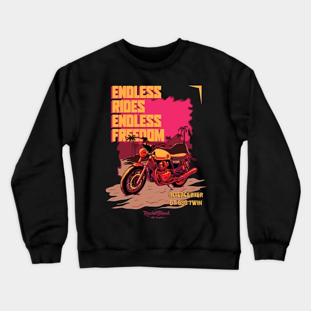 Intercepter gt 650 rider Crewneck Sweatshirt by ASAKDESIGNS